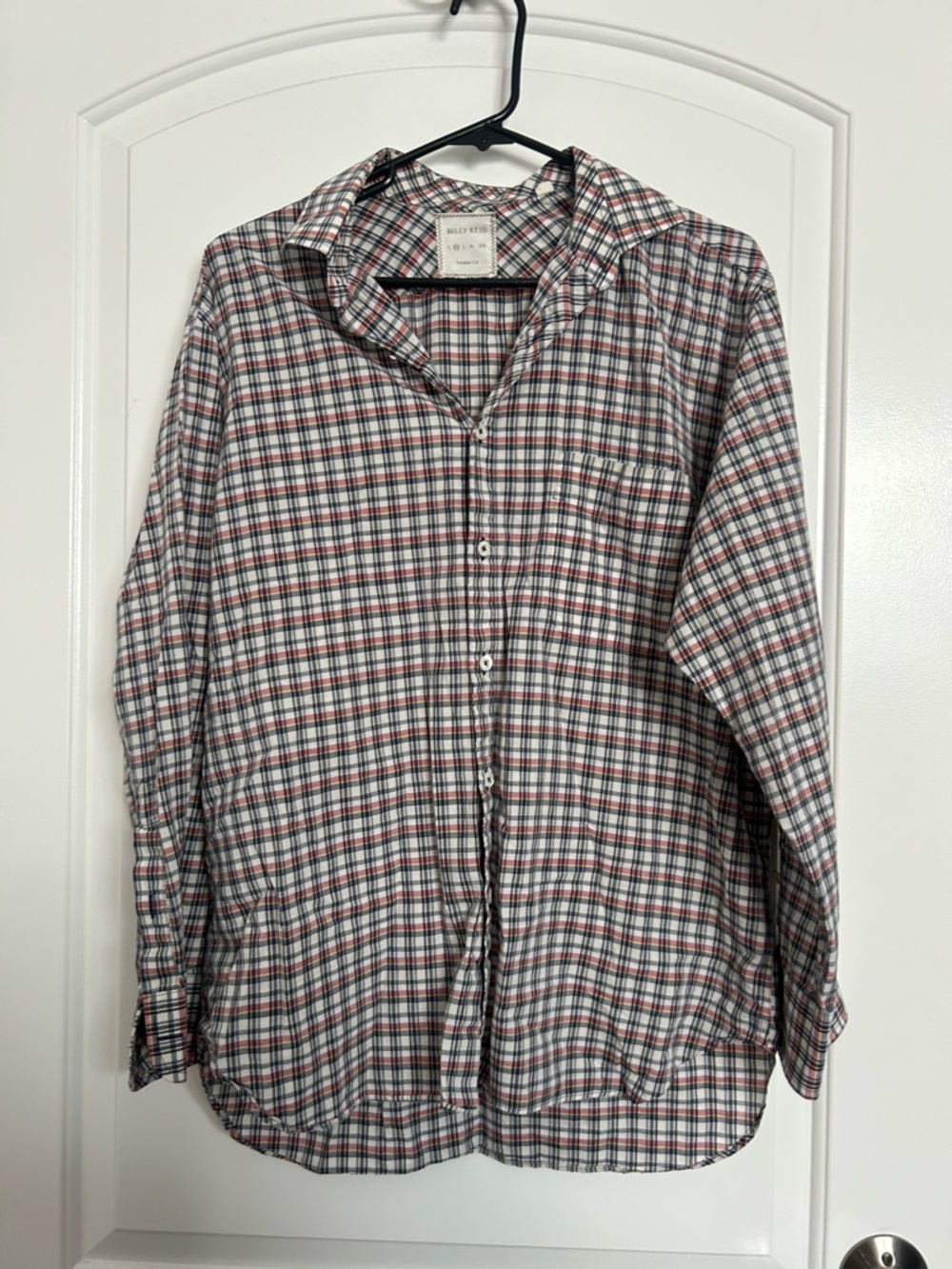 Billy Reid Men's Hutcheson Plaid Cotton Button-Up Shirt Size M preppy minimalist